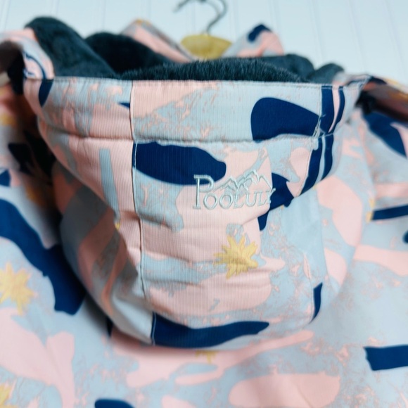 Pooluly Womens Ski Warm Winter Waterproof Windbreaker Hooded Snowboarding Jacket - Picture 8 of 12